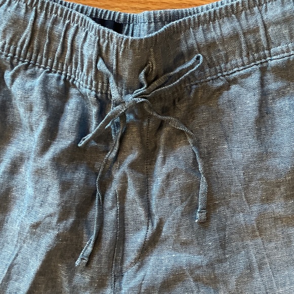 GAP Women’s Blue Drawstring Linen-Blend Shorts pockets NWOT XL - Picture 7 of 12